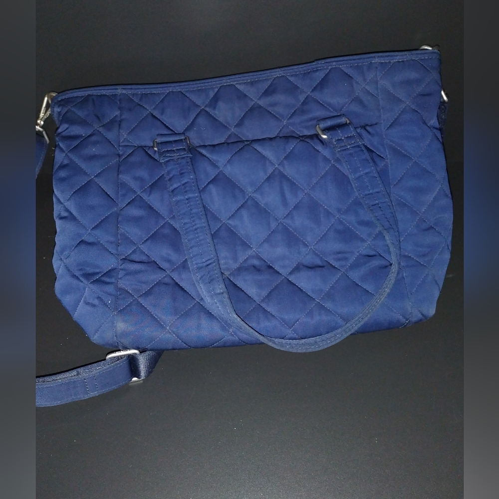 Vera Bradley Navy Blue Quilt Pattern Purse Gem